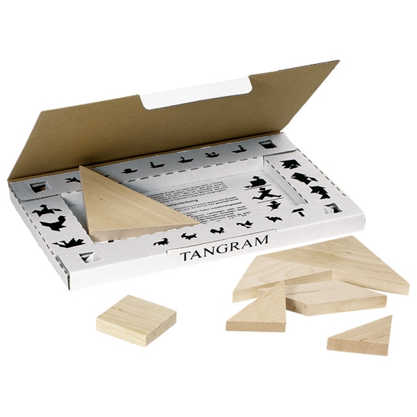 Tangram de madera natural